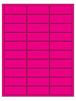 Removable Laser Labels - Fluorescent Pink, 2 5/8 x 1" S-14074P