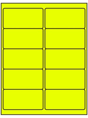 Removable Adhesive Rectangle Labels - Fluorescent Yellow, 3 x 5 S-24300Y -  Uline