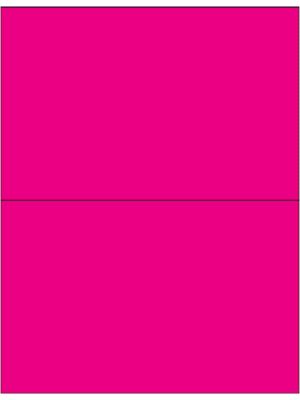 Removable Laser Labels - Fluorescent Pink, 8 1/2 x 5 1/2" S-14076P