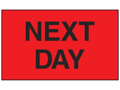 "Next Day" Label - 3 x 5"