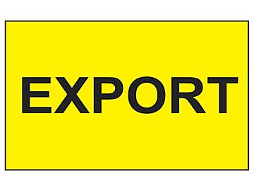 "Export" Label - 3 x 5"