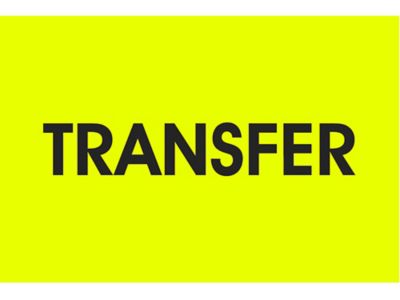 Inventory Control Labels - "Transfer", 2 x 3" S-14088