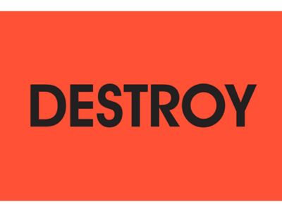 Inventory Control Labels - "Destroy", 2 x 3"