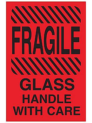 Fragile/Glass/Handle with Care Label - 4 x 6