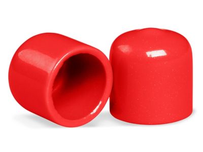 Clear Tube End Caps - 2, Black - ULINE - Carton of 50 - S-6218