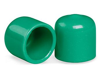 Clear Tube End Caps - 1/2", Green S-14125