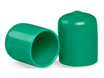 Clear Tube End Caps - 3/4", Green S-14127