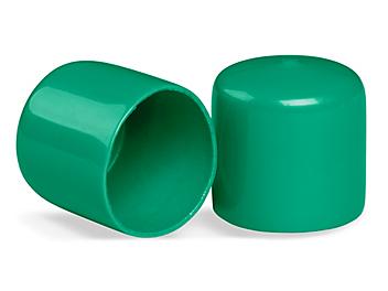 Clear Tube End Caps - 1 1/2", Green S-14129