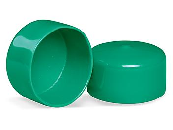 Clear Tube End Caps - 2", Green S-14131