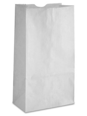 Paper Grocery Bags - 3 1/2 x 2 3/8 x 6 7/8&quot;, #1, White