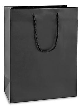 Matte Laminate Shopping Bags - 10 x 5 x 13", Debbie, Black S-14151BL