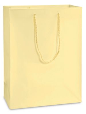Matte Laminate Shopping Bags - 10 x 5 x 13", Debbie, Butter S-14151BTR