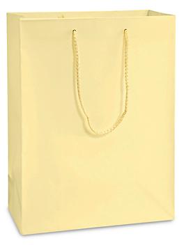 Matte Laminate Shopping Bags - 10 x 5 x 13", Debbie, Butter S-14151BTR