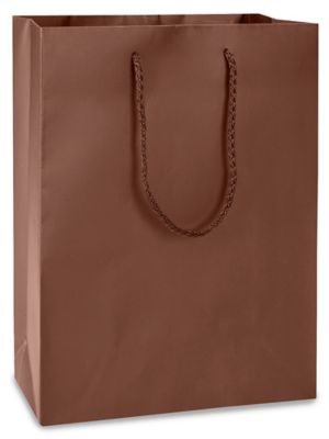 Matte Laminate Shopping Bags - 10 x 5 x 13", Debbie, Chocolate S-14151CHOC