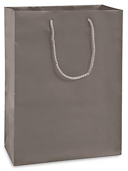 Matte Laminate Shopping Bags - 10 x 5 x 13", Debbie, Gray S-14151GR