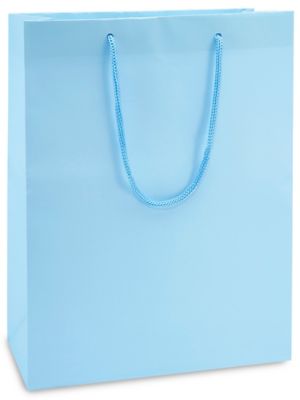 Matte Laminate Shopping Bags - 10 x 5 x 13", Debbie, Light Blue S-14151LTBLU