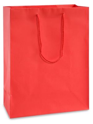 Matte Laminate Shopping Bags - 10 x 5 x 13", Debbie, Red S-14151R
