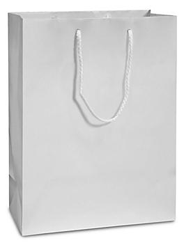 Matte Laminate Shopping Bags - 10 x 5 x 13", Debbie, White S-14151W
