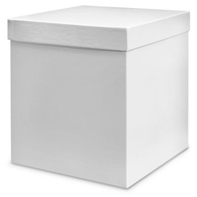 Deluxe Gift Boxes - 8 x 8 x 9", White S-14164
