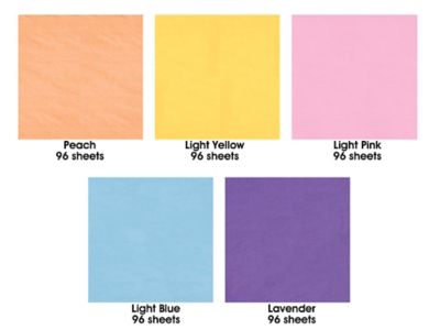 Tissue Paper 20X30 24/Pkg-3 Each Of 8 Pastel Colors - 081187882023