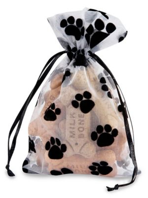  Sacs imprimés en organza – 4 x 6 po