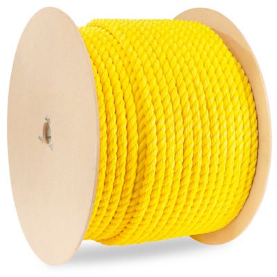 Corde torsadée en polypropylène KingCord, résistante à l'eau, jaune, 3/16  po x 100 pi