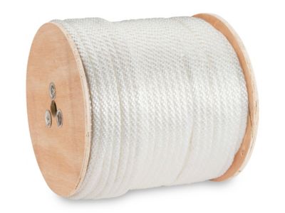 Solid Braided Nylon Rope - 1/2 x 500', White S-14196 - Uline