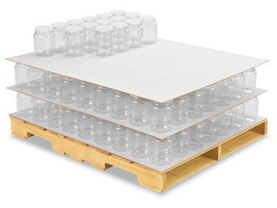 40 x 48" 200 lb Cardboard Corrugated Pads - White S-14244