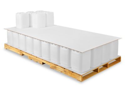 48 x 96" 200 lb Cardboard Corrugated Pads - White S-14245