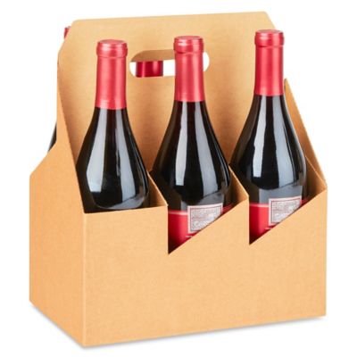 6 Bottle Wine Carrier Kraft S 14251KRFT Uline