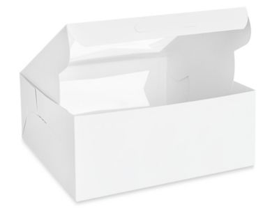 Cajas con Ventana para Pasteles - 12 x 12 x 5, Blancas S-14255 - Uline