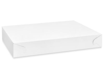 Boîtes à gâteau – 10 x 10 x 4 po, blanc S-15471 - Uline