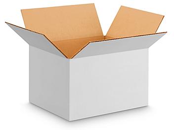 S-14261 – Boîtes de carton ondulé – 10 x 8 x 6 po, blanc