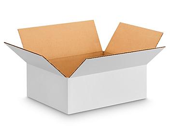 12 x 9 x 4" White Corrugated Boxes S-14262