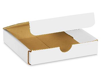 S-14291 – Boîtes d'expédition indestructibles – 5 x 5 x 1 po, blanc