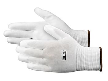 Uline Polyurethane Coated Gloves - White, Large S-14316L