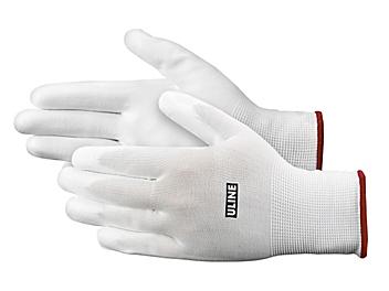 Uline Polyurethane Coated Gloves - White, Small S-14316S