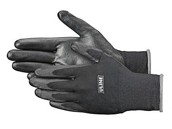 Uline Polyurethane Coated Gloves - Black, XL S-14317X