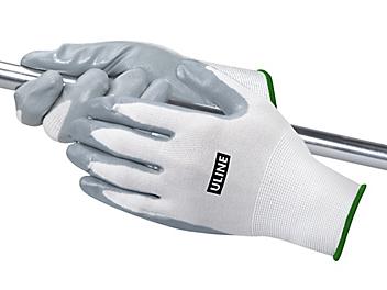 Uline Flat Nitrile Coated Gloves - Medium S-14318M