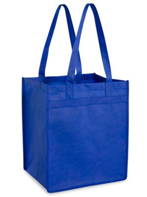 Reusable Shopping Bags - 12 x 10 x 14, Blue S-14328BLU - Uline