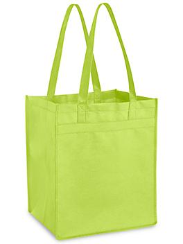 Reusable Shopping Bags - 12 x 10 x 14", Lime S-14328LIME