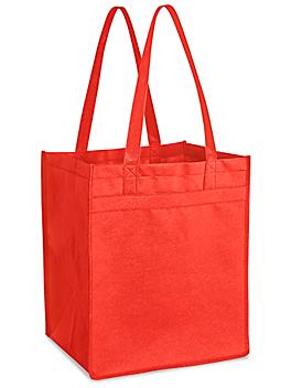 Reusable Shopping Bags - 12 x 10 x 14", Red S-14328R