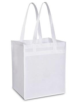 Reusable Shopping Bags - 12 x 10 x 14", White S-14328W