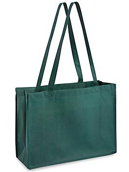 Reusable Shopping Bags - 16 x 6 x 12", Green S-14329G