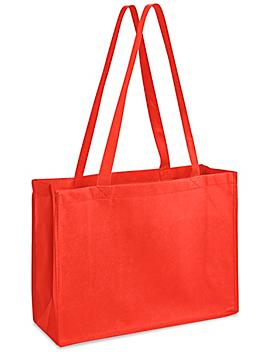 Reusable Shopping Bags - 16 x 6 x 12", Red S-14329R