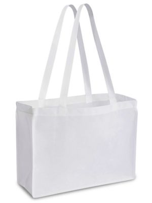 Large Non-Woven White Sublimation Tote Bag - 14.5 x 15.4 - 10/case