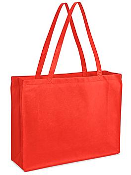 Reusable Shopping Bags - 20 x 6 x 16", Red S-14330R