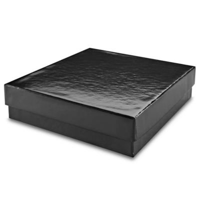 Jewelry Boxes - 4 x 4 x 1", Black Gloss S-14340