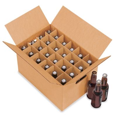 Beer/Half-Wine Carrier Box - 24 Bottle Pack S-14360 - Uline