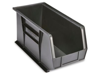 Plastic Stackable Bins - 18 x 8 x 9", Black S-14454BL
